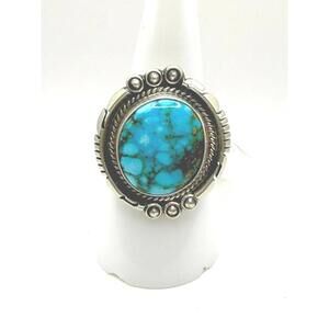 Authentic Handmade Navajo Daniel Benally Sonoran Gold Turquoise Ring – Size 7